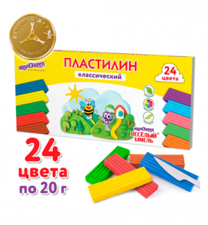 Пластилин 24цв. 